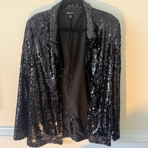 Black Sequin Sparkling Jacket
Size XL